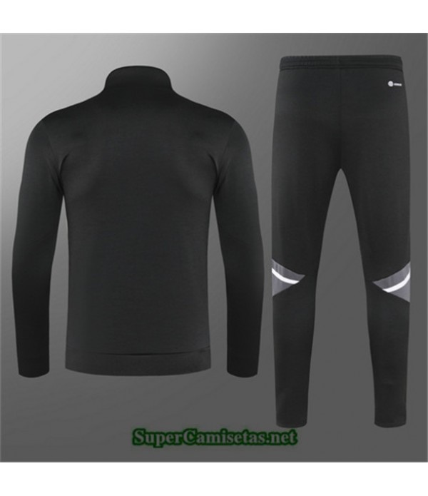 Tailandia Camiseta Chaqueta Chandal Manchester United Niño Negro 2022 2023 Diseño