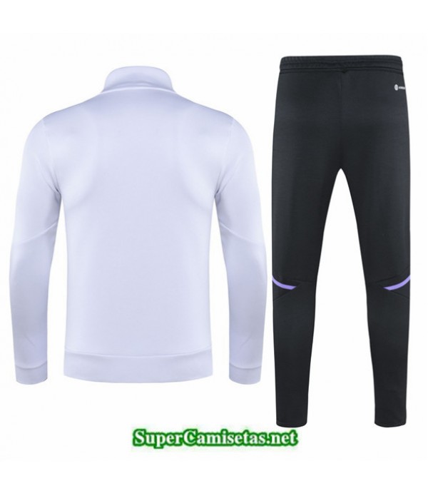Tailandia Camiseta Chaqueta Chandal Real Madrid Niño Blanco 2022 2023 Tienda