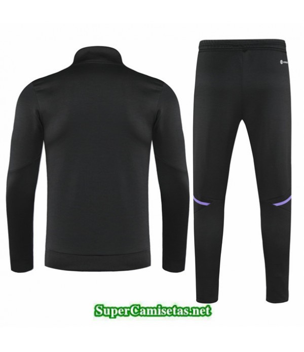 Tailandia Camiseta Chaqueta Chandal Real Madrid Niño Negro 2022 2023 Online