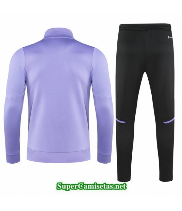 Tailandia Camiseta Chaqueta Chandal Real Madrid Niño Violet 2022 2023 Replicas