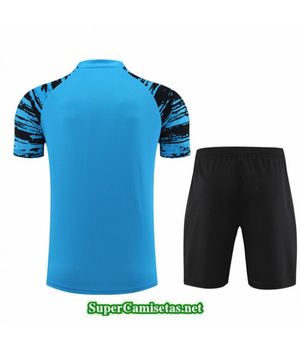 Tailandia Camiseta Kit De Entrenamiento Al Nassr + Corto Azul 2022 2023 Baratas