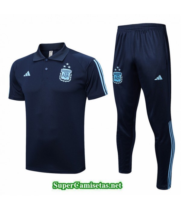Tailandia Camiseta Kit De Entrenamiento Argentina 3 Stars Azul 2023 2024 Baratas
