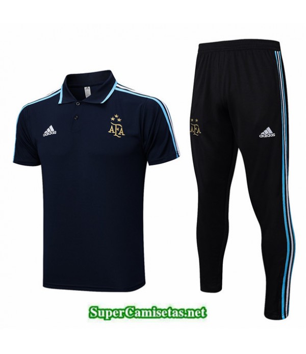 Tailandia Camiseta Kit De Entrenamiento Argentina Polo 3 Stars Azul 2023 2024 Buscar