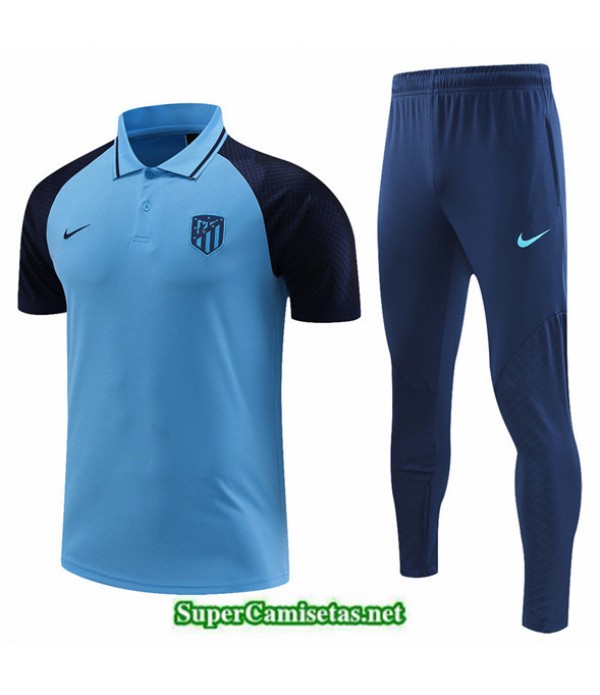 Tailandia Camiseta Kit De Entrenamiento Atletico Madrid Polo Azul 2022 2023 Buscar