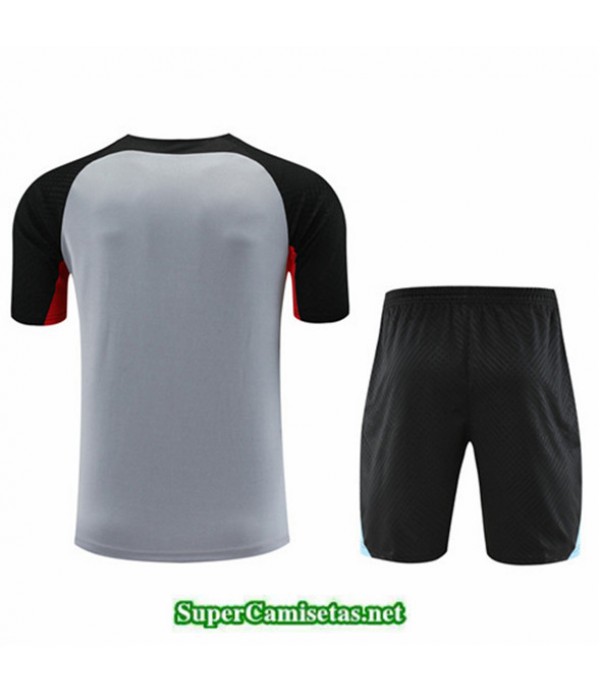 Tailandia Camiseta Kit De Entrenamiento Barcelona + Corto Gris 2022 2023 Outlet