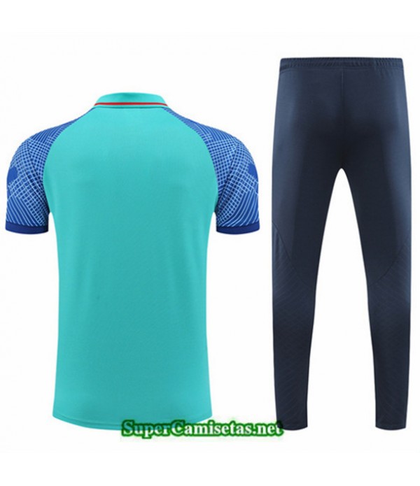 Tailandia Camiseta Kit De Entrenamiento Barcelona Azul 2022 2023 Replicas
