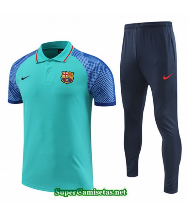 Tailandia Camiseta Kit De Entrenamiento Barcelona Azul 2022 2023 Replicas