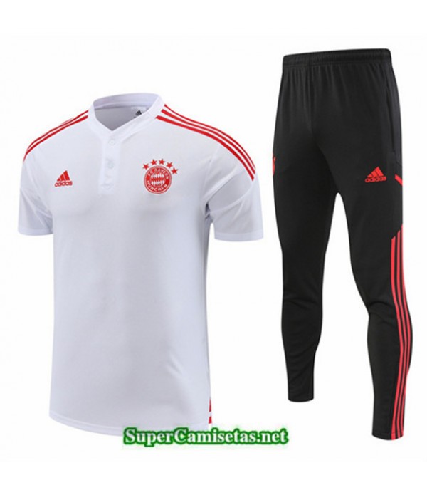 Tailandia Camiseta Kit De Entrenamiento Bayern Munich Polo Blanco 2022 2023 Outlet