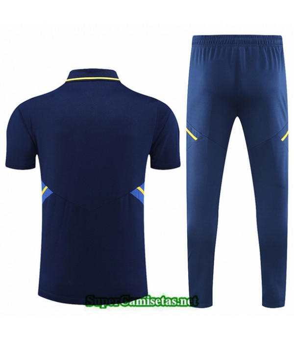 Tailandia Camiseta Kit De Entrenamiento Boca Juniors Polo Azul 2022 2023 Diseño