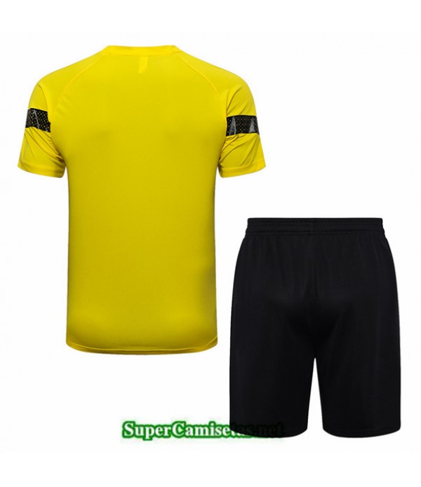 Tailandia Camiseta Kit De Entrenamiento Borussia Dortmund + Corto Amarillo 2022 2023 Diseño