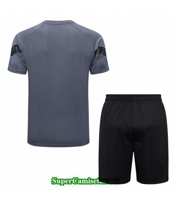 Tailandia Camiseta Kit De Entrenamiento Borussia Dortmund + Corto Gris 2022 2023 Baratas