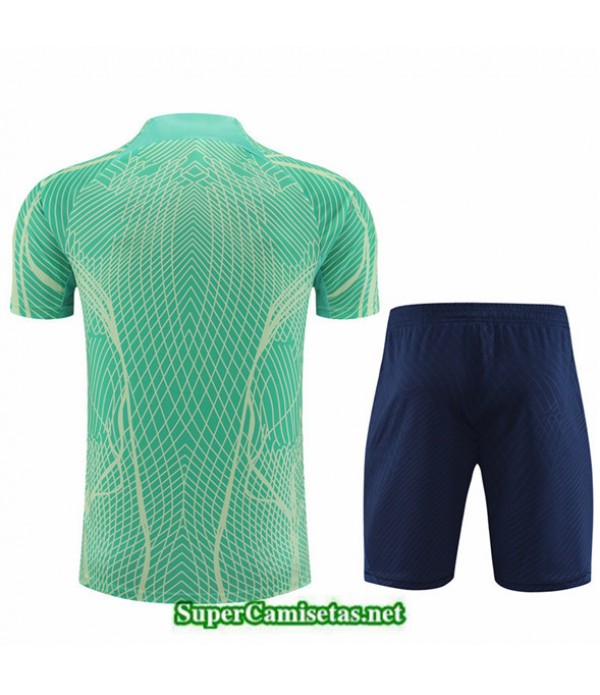 Tailandia Camiseta Kit De Entrenamiento Brasil + Corto Verde 2022 2023 Outlet