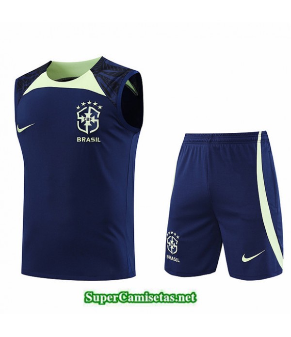 Tailandia Camiseta Kit De Entrenamiento Brasil Chaleco Azul 2022 2023 Tienda
