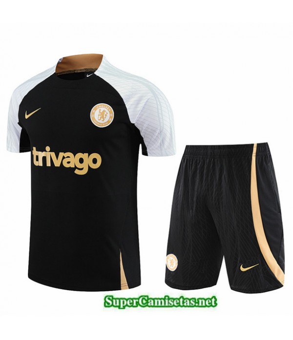 Tailandia Camiseta Kit De Entrenamiento Chelsea + Corto Negro 2023 2024 Replicas