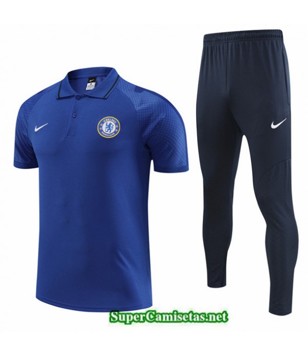 Tailandia Camiseta Kit De Entrenamiento Chelsea Azul 2022 2023 Baratas
