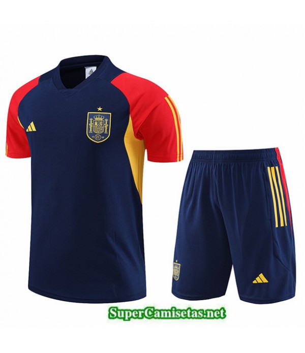Tailandia Camiseta Kit De Entrenamiento España + Corto Azul 2023 2024 Online