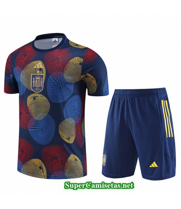 Tailandia Camiseta Kit De Entrenamiento España + Corto Azul 2023 2024 Replicas
