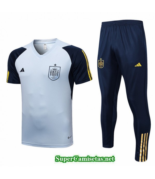 Tailandia Camiseta Kit De Entrenamiento España Azul 2022 2023 Online