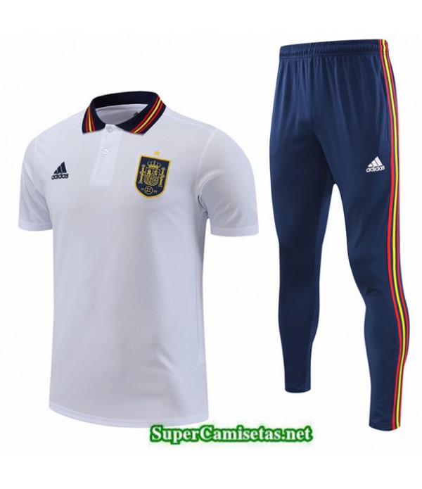 Tailandia Camiseta Kit De Entrenamiento España Blanco 2022 2023 Tienda