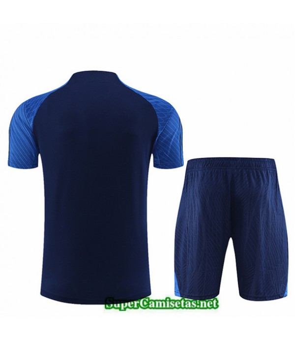 Tailandia Camiseta Kit De Entrenamiento Francia + Corto Azul 2023 2024 Outlet