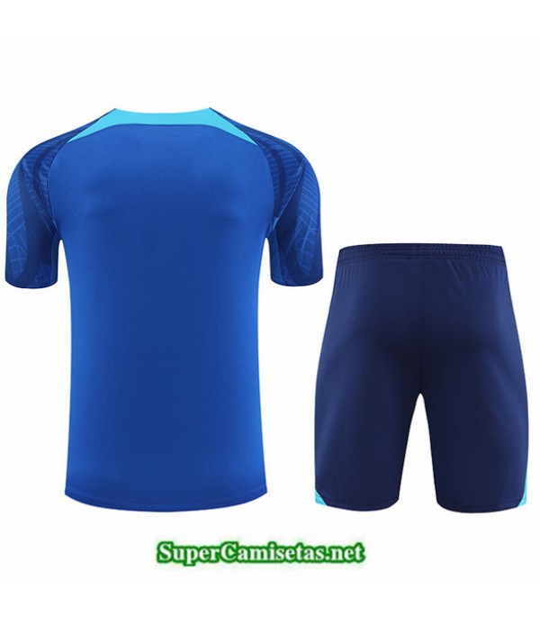 Tailandia Camiseta Kit De Entrenamiento Inglaterra + Corto Azul 2022 2023 Outlet