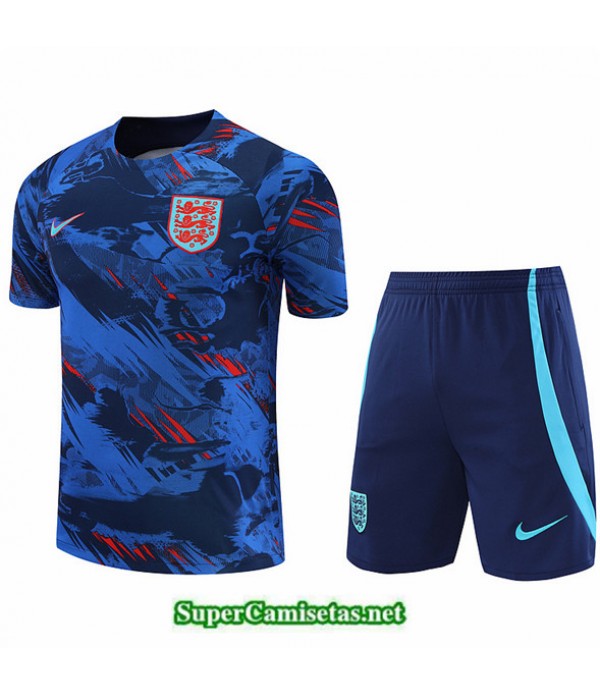 Tailandia Camiseta Kit De Entrenamiento Inglaterra + Corto Azul 2022 2023 Online