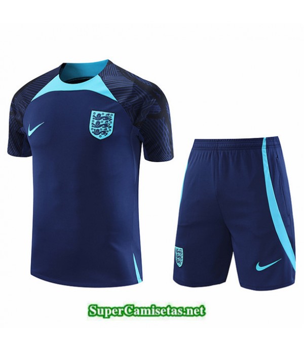Tailandia Camiseta Kit De Entrenamiento Inglaterra + Corto Azul 2022 2023 Tienda