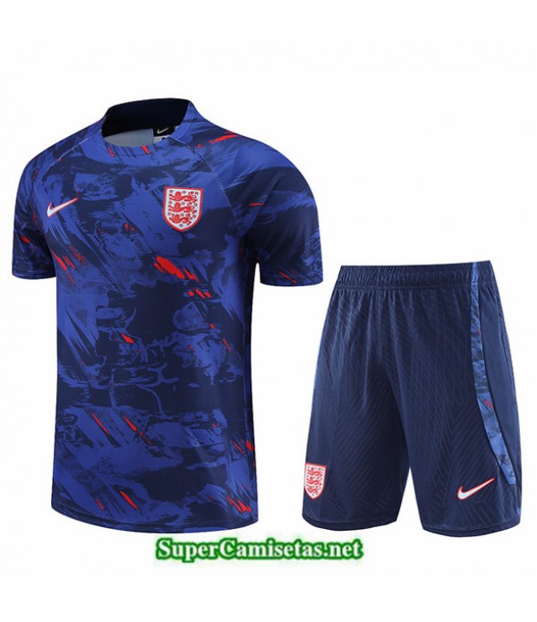 Tailandia Camiseta Kit De Entrenamiento Inglaterra + Corto Azul 2023 2024 Tienda