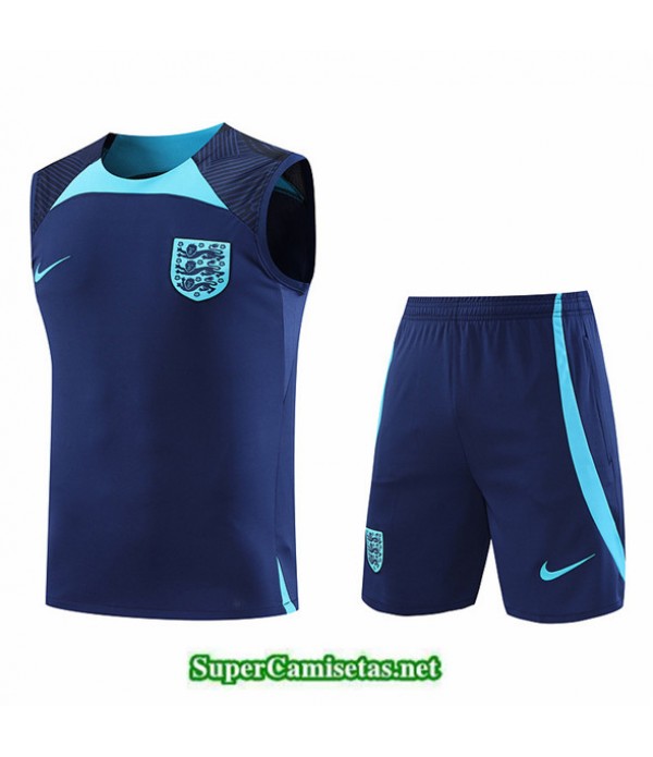 Tailandia Camiseta Kit De Entrenamiento Inglaterra Chaleco Azul 2022 2023 Baratas