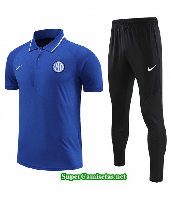 Tailandia Camiseta Kit De Entrenamiento Inter Milan Polo Azul 2022 2023 Outlet
