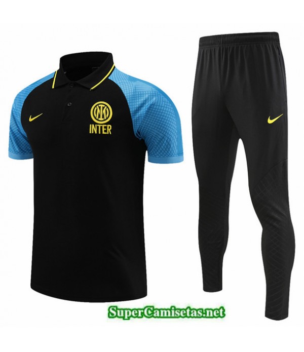 Tailandia Camiseta Kit De Entrenamiento Inter Milan Polo Negro 2022 2023 Tienda