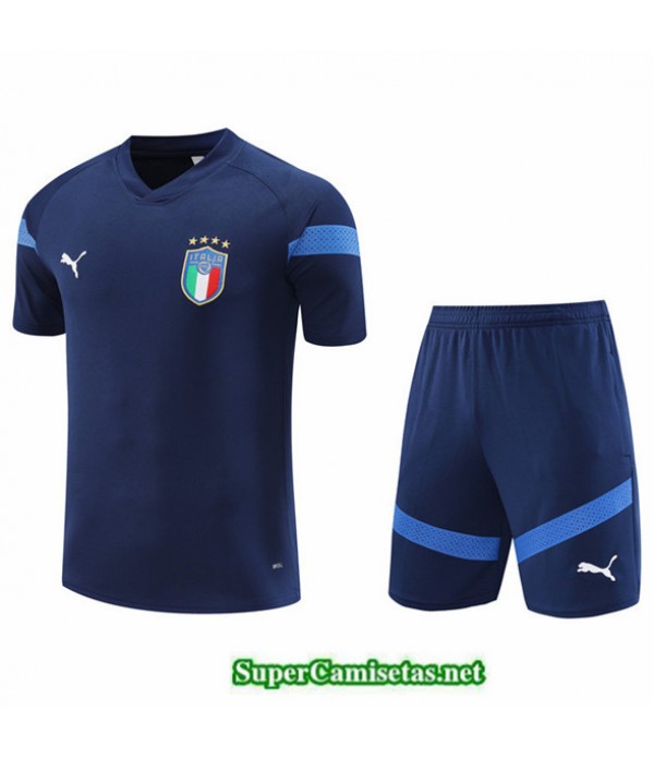 Tailandia Camiseta Kit De Entrenamiento Italia + Corto Azul 2022 2023 Online