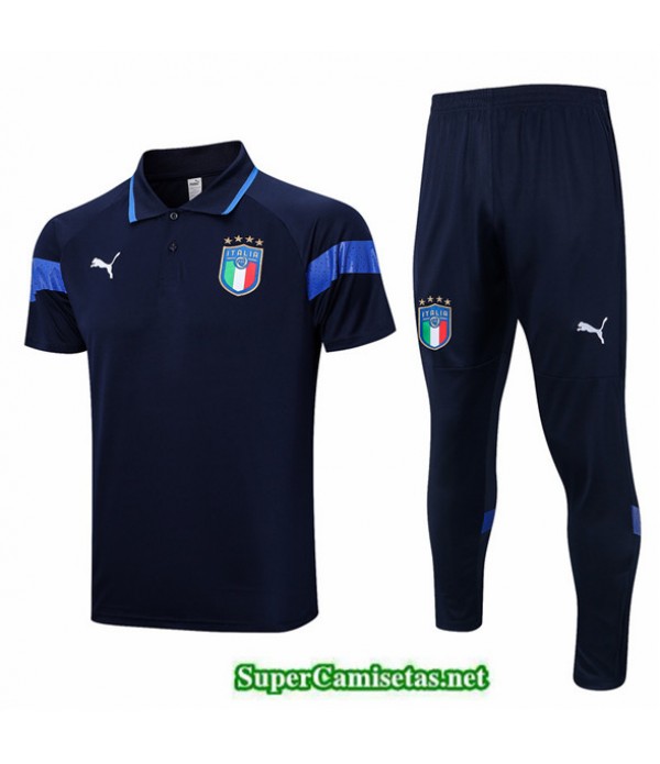 Tailandia Camiseta Kit De Entrenamiento Italia Polo Azul 2022 2023 Buscar