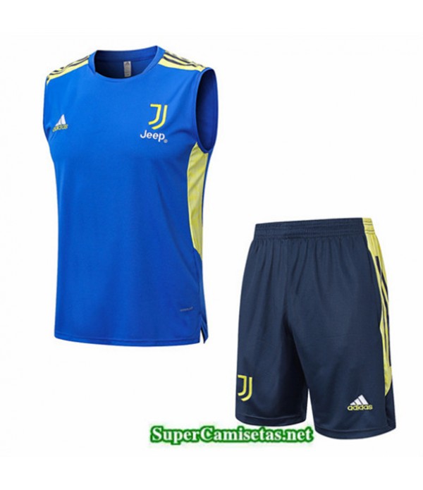Tailandia Camiseta Kit De Entrenamiento Juventus Chaleco Azul 2022 2023 Replicas