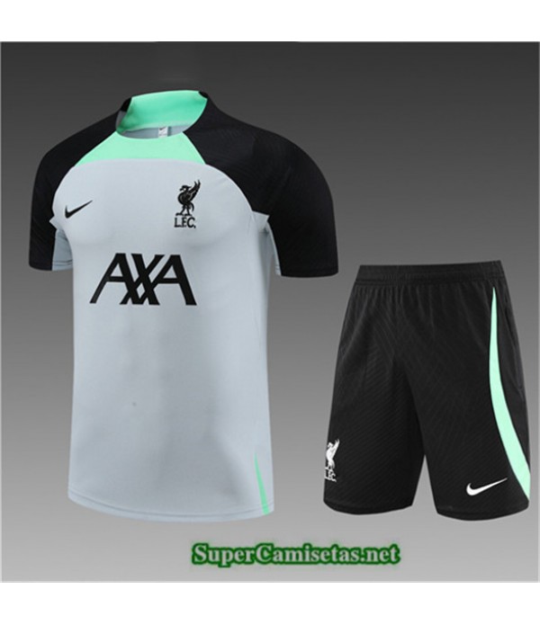 Tailandia Camiseta Kit De Entrenamiento Liverpool Niño + Corto Blanco 2023 2024 Outlet