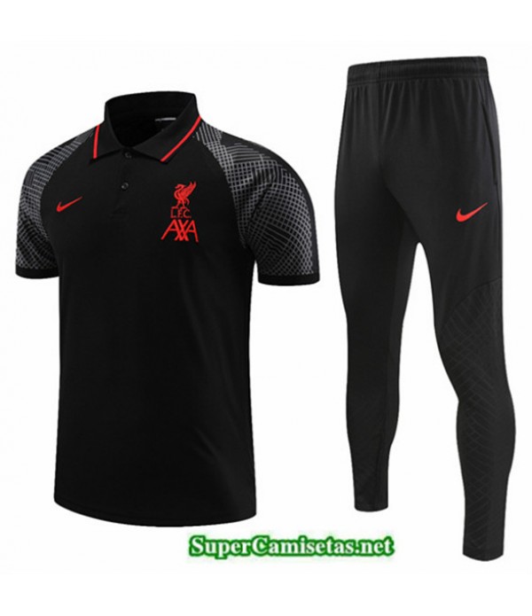 Tailandia Camiseta Kit De Entrenamiento Liverpool Polo Negro 2022 2023 Outlet