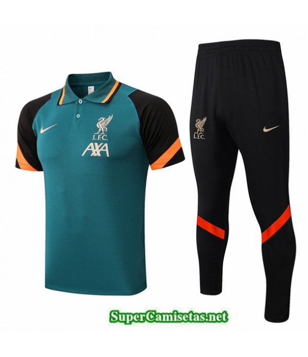 Tailandia Camiseta Kit De Entrenamiento Liverpool Verde 2022 2023 Diseño