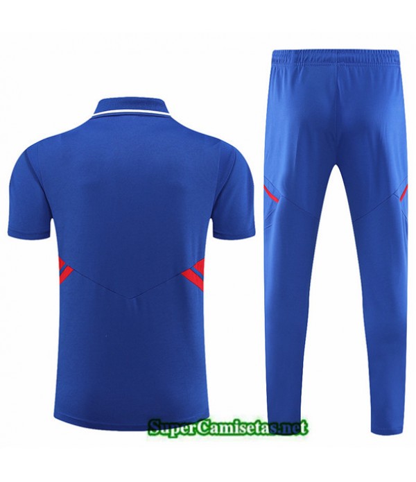 Tailandia Camiseta Kit De Entrenamiento Lyon Polo Azul 2022 2023 Outlet