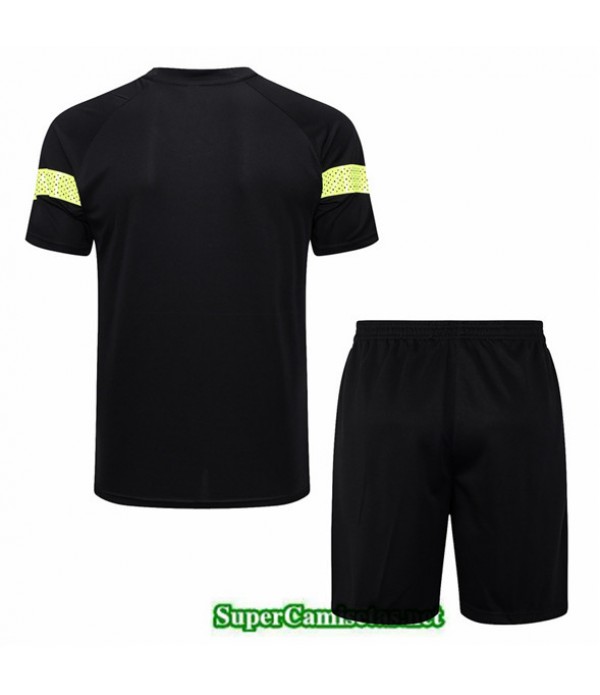Tailandia Camiseta Kit De Entrenamiento Manchester City + Corto Negro 2022 2023 Replicas