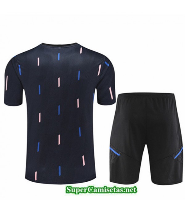 Tailandia Camiseta Kit De Entrenamiento Manchester United + Corto Azul 2022 2023 Outlet