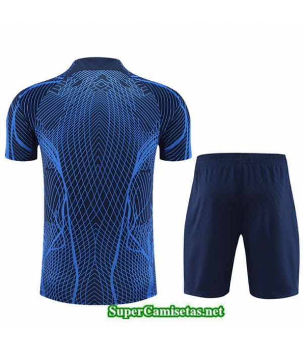 Tailandia Camiseta Kit De Entrenamiento Países Bajos + Corto Azul 2022 2023 Baratas