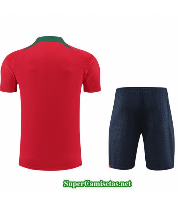 Tailandia Camiseta Kit De Entrenamiento Portugal + Corto Rojo 2022 2023 Replicas