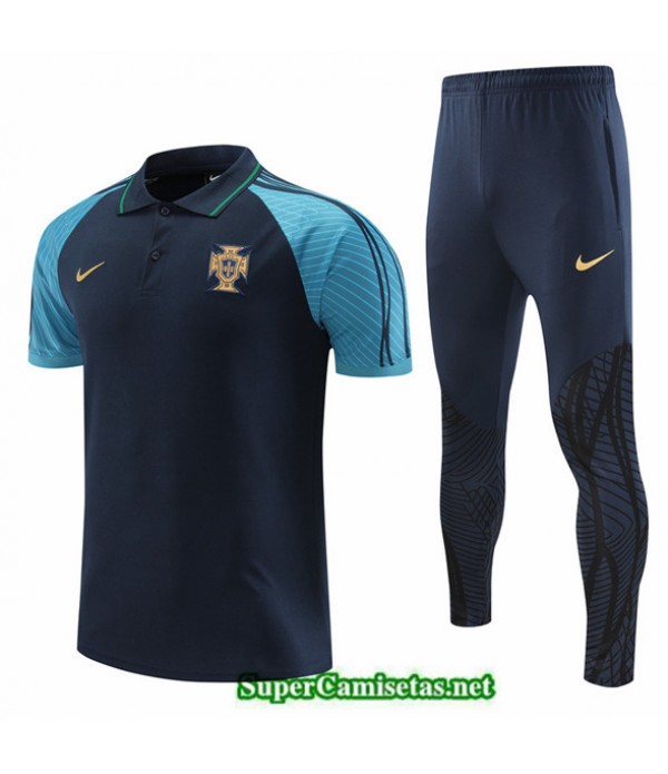 Tailandia Camiseta Kit De Entrenamiento Portugal Azul 2022 2023 Online