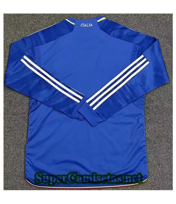 Tailandia Domicile Equipacion Camiseta Italia Manche Longue 2023 2024 Diseño