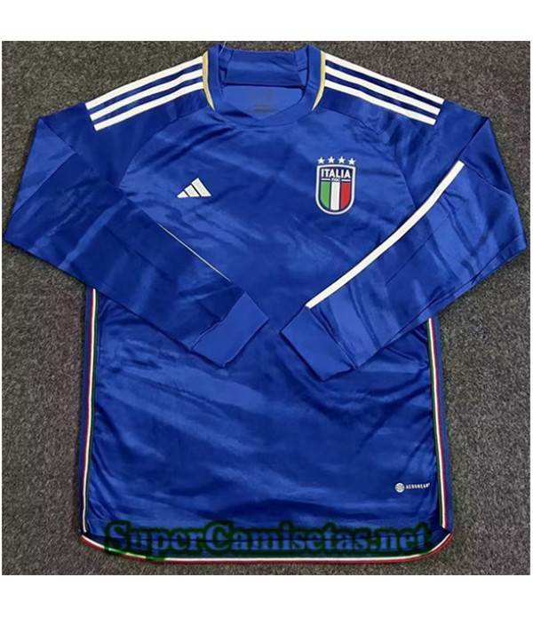 Tailandia Domicile Equipacion Camiseta Italia Manche Longue 2023 2024 Diseño