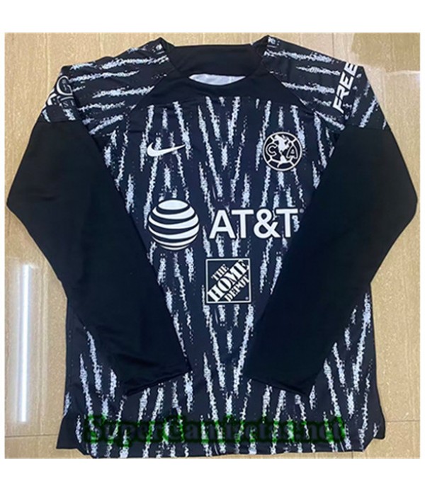Tailandia Equipacion Camiseta Club America Gardien De But Manche Longue Noir 2023 2024 Online