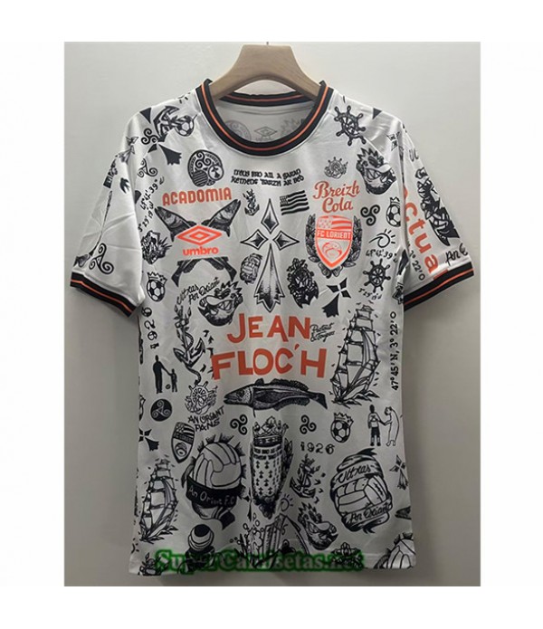 Tailandia Equipacion Camiseta Lorient Blanc 2023 2024 Replicas