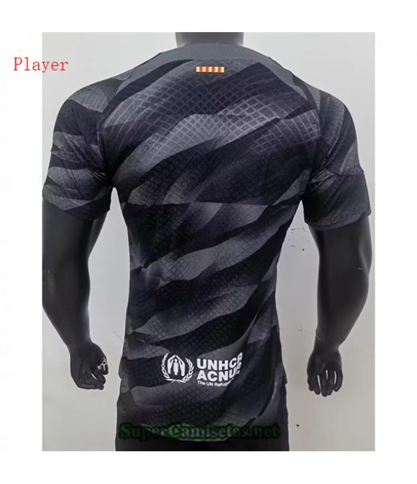 Tailandia Equipacion Camiseta Player Barcelona Noir 2023 2024 Diseño
