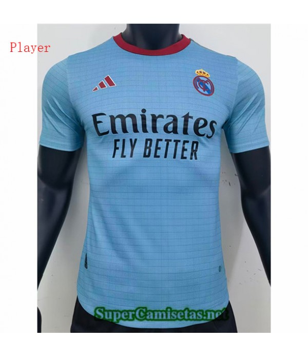 Tailandia Equipacion Camiseta Player Real Madrid Blue 2023 2024 Diseño