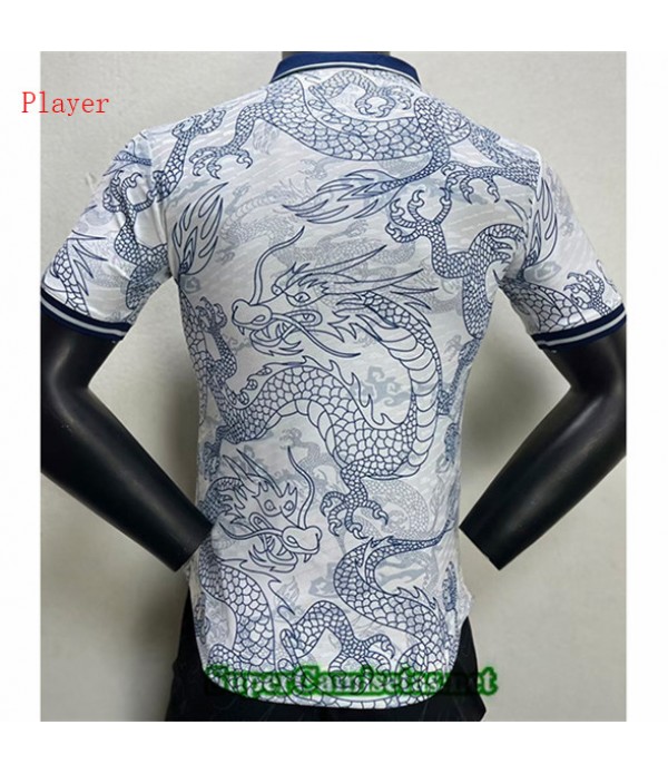 Tailandia Equipacion Camiseta Player Real Madrid Dragon Blanc 2023 2024 Baratas